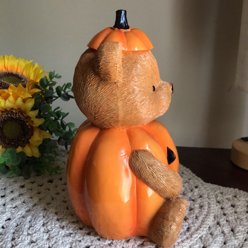 Resin PUMPKIN Teddy Bear Halloween Home Decor - Picture 4 of 9